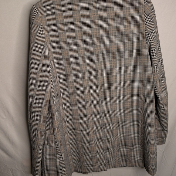 Little Moon Gray Plaid Women's Blazer - Picture 3 of 5